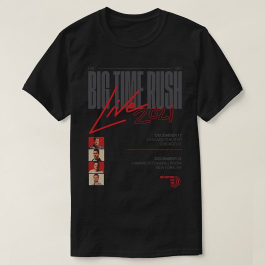 Btr big time rush btr 2021 t-shirt (Design voorkant)