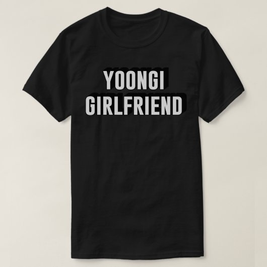 BTS Bangtan Min Yoongi Suga Agust D vriendin tex T-shirt (Design voorkant)