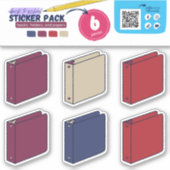 BTS- BOEKEN, PAPIEREN (3RING MULTOMAP) STICKER (Voorkant)