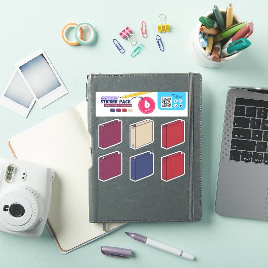 BTS- BOEKEN, PAPIEREN (3RING MULTOMAP) STICKER (iPad Cover)