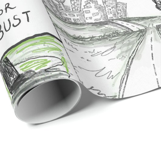 BTS op de weg Cadeaupapier (Rol Hoek)