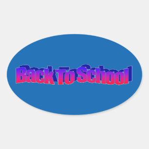 BTS-rood-blauw Ovale Sticker