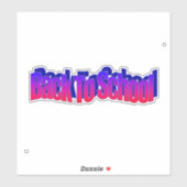 BTS-rood-blauw Sticker (Vel)