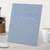 BTS Shadow-Blue Reclamebord Met Voetstuk (Insitu)