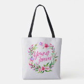 BTS YOUNG FOREVER FLORAL WREATH TOTE BAG (Achterkant)
