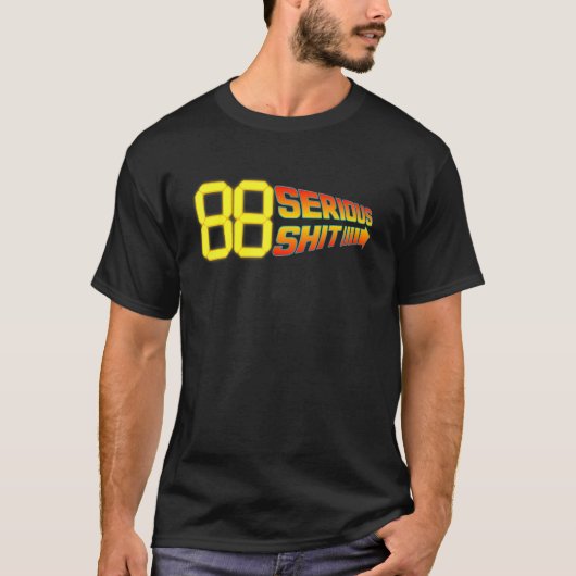 BTTF-ontwerp van 88 mijl per uur T-shirt (Voorkant)
