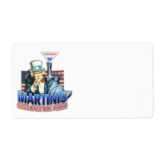 BTW-VRIJE MARTINI'S ETIKETTEN (Voorkant)