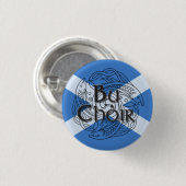 Bu Choir Saltire Ronde Button 3,2 Cm (Voorkant /achterkant)