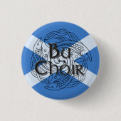 Bu Choir Saltire Ronde Button 3,2 Cm (Voorkant)