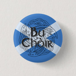 Bu Choir Saltire Ronde Button 3,2 Cm