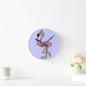 BU- Funny Flamingo Wall Clock Ronde Klok (Huis)