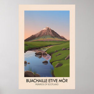 Buachaille Etive Mor Munros van Schotland Poster