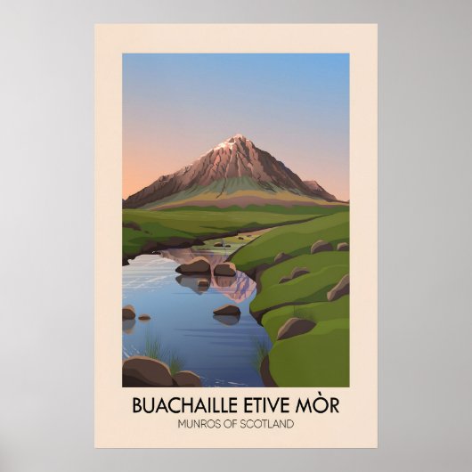 Buachaille Etive Mor Munros van Schotland Poster (Voorkant)