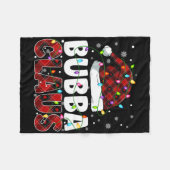 Bub Claus Kerstmis Kerstmuts Familie Matching Fleece Deken (Voorkant (Horizontaal))