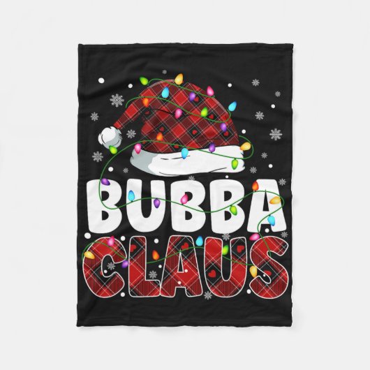 Bub Claus Kerstmis Kerstmuts Familie Matching Fleece Deken (Voorkant)