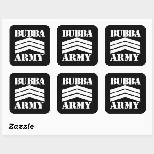 BUBBA ARMY VIERKANTE STICKER (Vel)