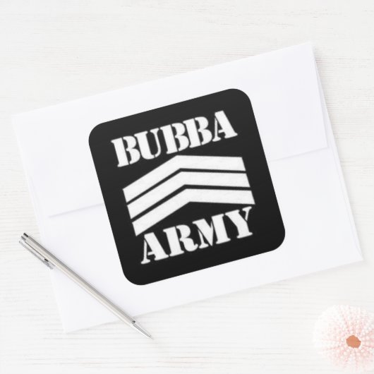 BUBBA ARMY VIERKANTE STICKER (Envelop)