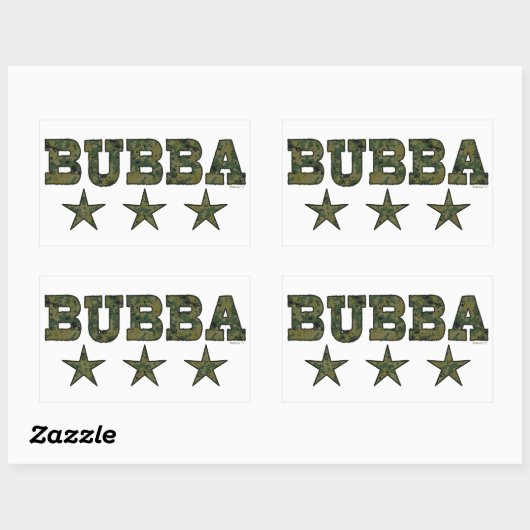 Bubba camouflage sterren Stickers (Vel)