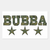 Bubba camouflage sterren Stickers (Voorkant)