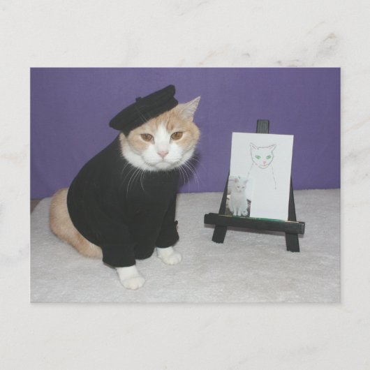 Bubba, Chat d'artiste Briefkaart (Voorkant)