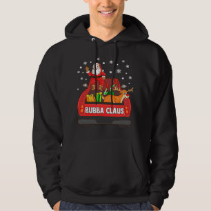 Bubba Claus Rode Vrachtwagen Santa Rendier Elf Ker Hoodie