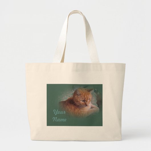 Bubba de Oranje tablet Tomcat Grote Tote Bag (Voorkant)