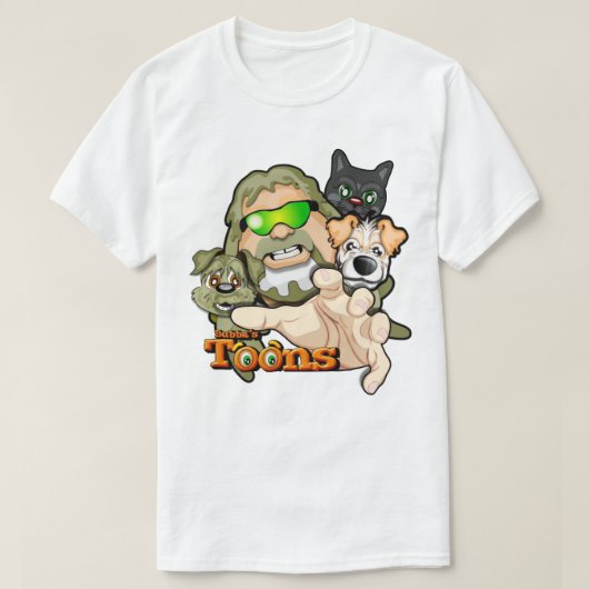 Bubba, Frodo, Nate en Simba de Kat T-Shirt (Design voorkant)