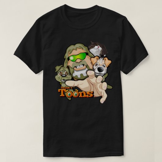 Bubba, Frodo, Nate en Simba de kat T-shirt (Design voorkant)