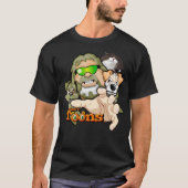 Bubba, Frodo, Nate en Simba de kat T-shirt (Voorkant)