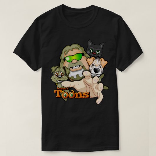 Bubba, Frodo, Nate en Simba de Kat T-Shirt (Design voorkant)
