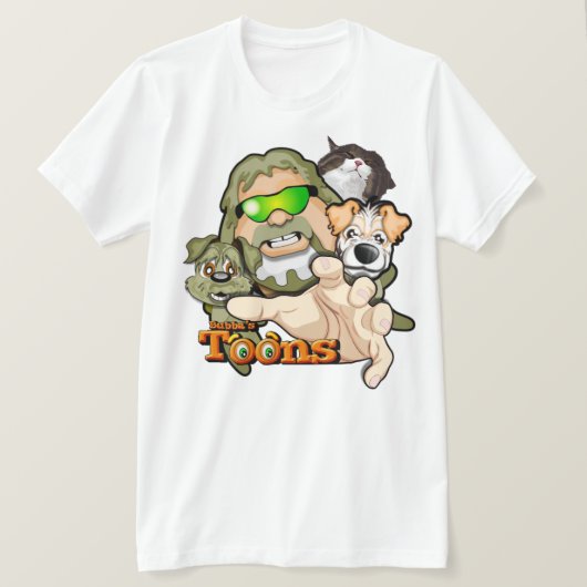 Bubba, Frodo, Nate en Simba de Kat T-Shirt (Design voorkant)