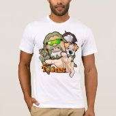 Bubba, Frodo, Nate en Simba de Kat T-Shirt (Voorkant)