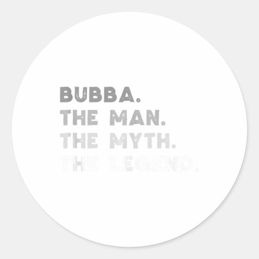 Bubba Het Man De mythe De legende Cool Bubba Tank Ronde Sticker (Voorkant)