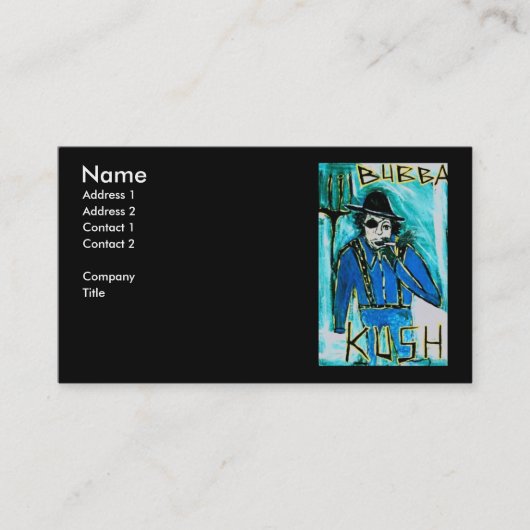 BUBBA KUSH VISITEKAARTJE (Voorkant)