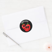Bubba-neros Grappige Habanero Pun Dark BG Ronde Sticker (Envelop)