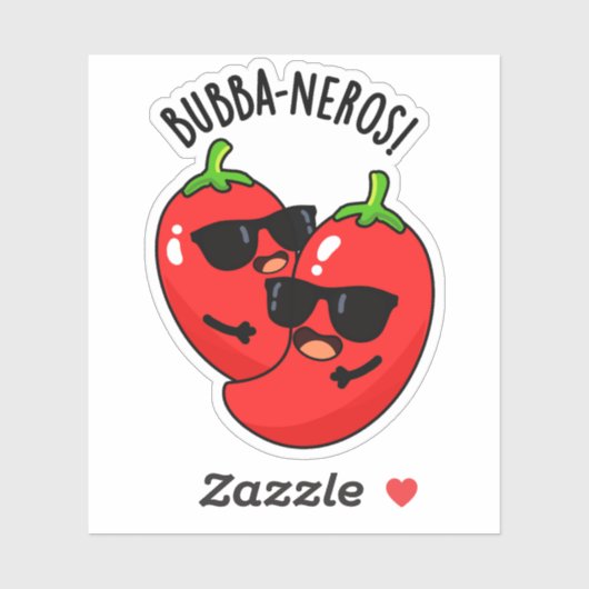 Bubba-neros Grappige Habanero Pun Sticker (Vel)