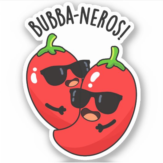 Bubba-neros Grappige Habanero Pun Sticker (Voorkant)