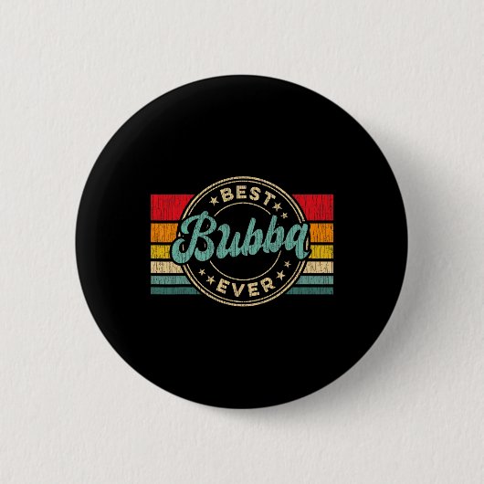 Bubba Ooit Retro Vaderdag Gift Ronde Button 5,7 Cm (Voorkant)