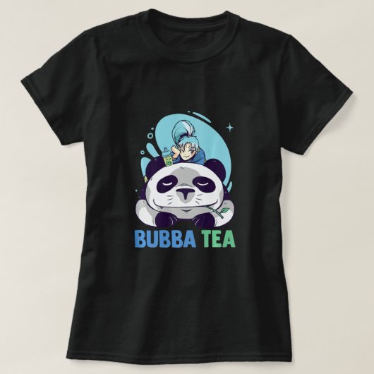 Bubba Tea - Dierdieren - Pandas Japanse esthe T-shirt (Design voorkant)