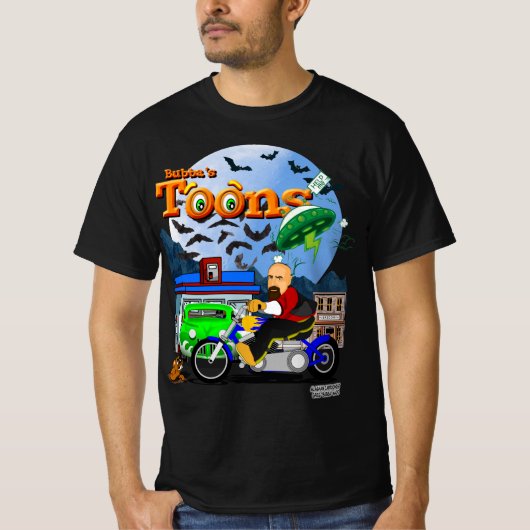 Bubba's Cartoon Biker T-shirt (Voorkant)