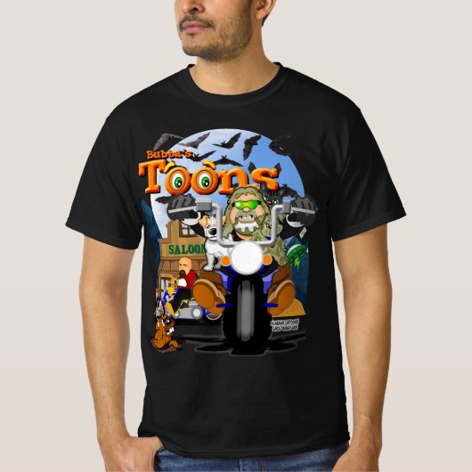 Bubba's Cartoon Biker T-shirt (Voorkant)