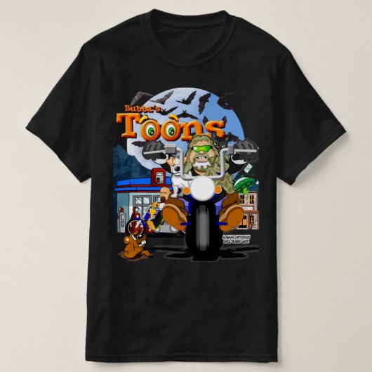 Bubba's Cartoon Biker T-shirt (Design voorkant)