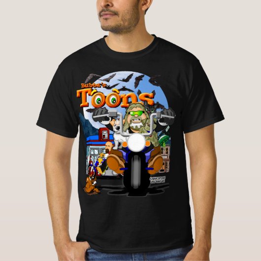 Bubba's Cartoon Biker T-shirt (Voorkant)