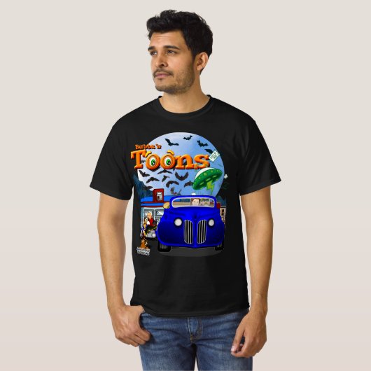 Bubba's Cartoon Hot Rod T-shirt (Voorkant volledig)