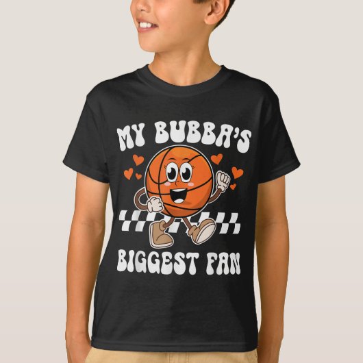 Bubbas grootste fan basketbal zus van een basketba t-shirt (Voorkant)