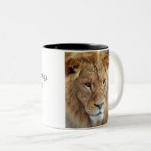 Bubba's lionenmok... tweekleurige koffiemok (Voorkant rechts)