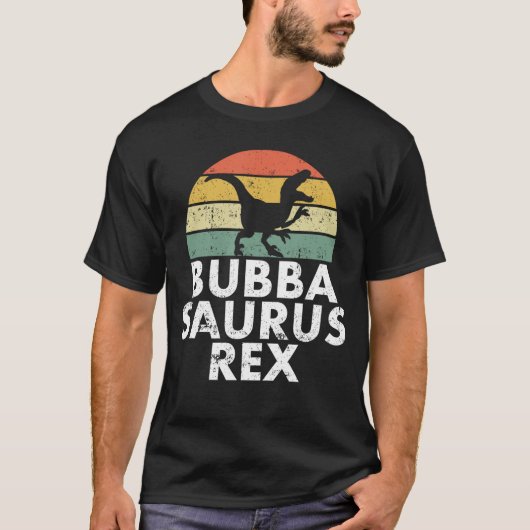 Bubbasaurus Re Grappige Bubba Dinosaur retro T-shirt (Voorkant)
