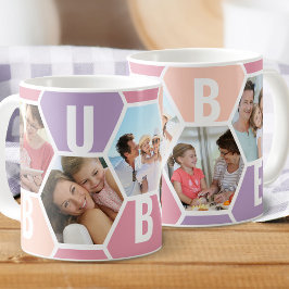 Bubbe 5 Foto bewerkt 5 Letter Honeycomb Koffiemok