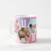 Bubbe 5 Foto bewerkt 5 Letter Honeycomb Koffiemok (Voorkant links)