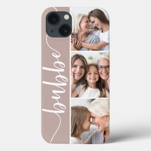Bubbe Script Grandma Photo Collage Case-Mate iPhone Case (Achterkant)